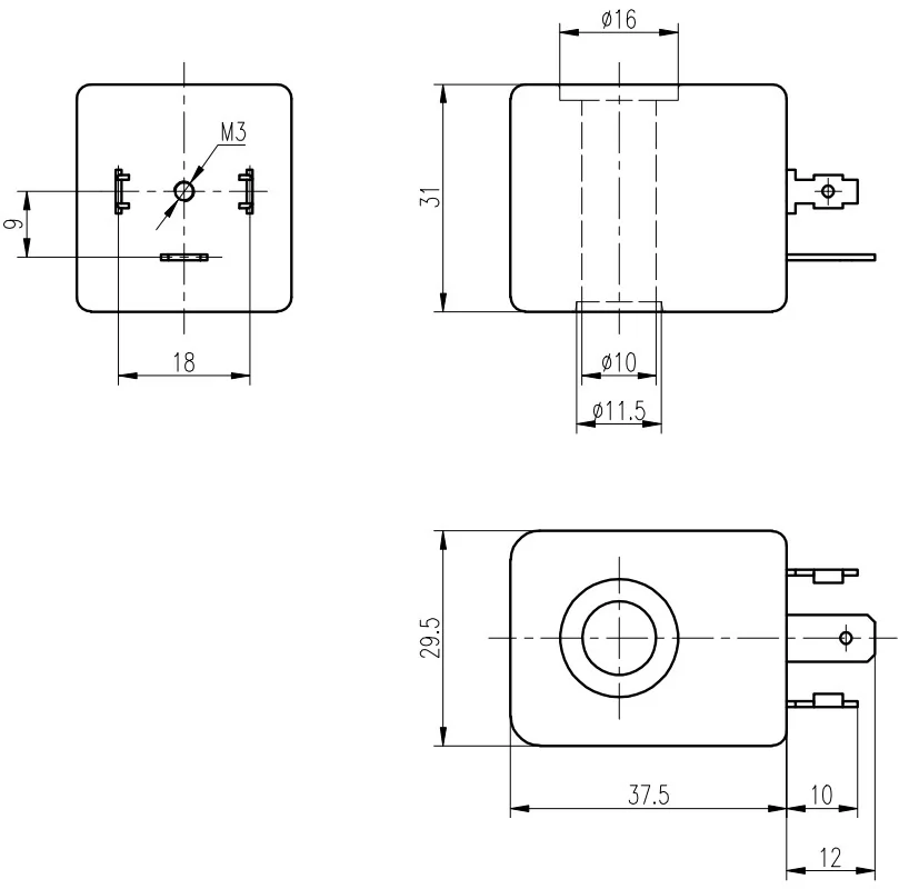 BCABS3550  Solenoid Coil